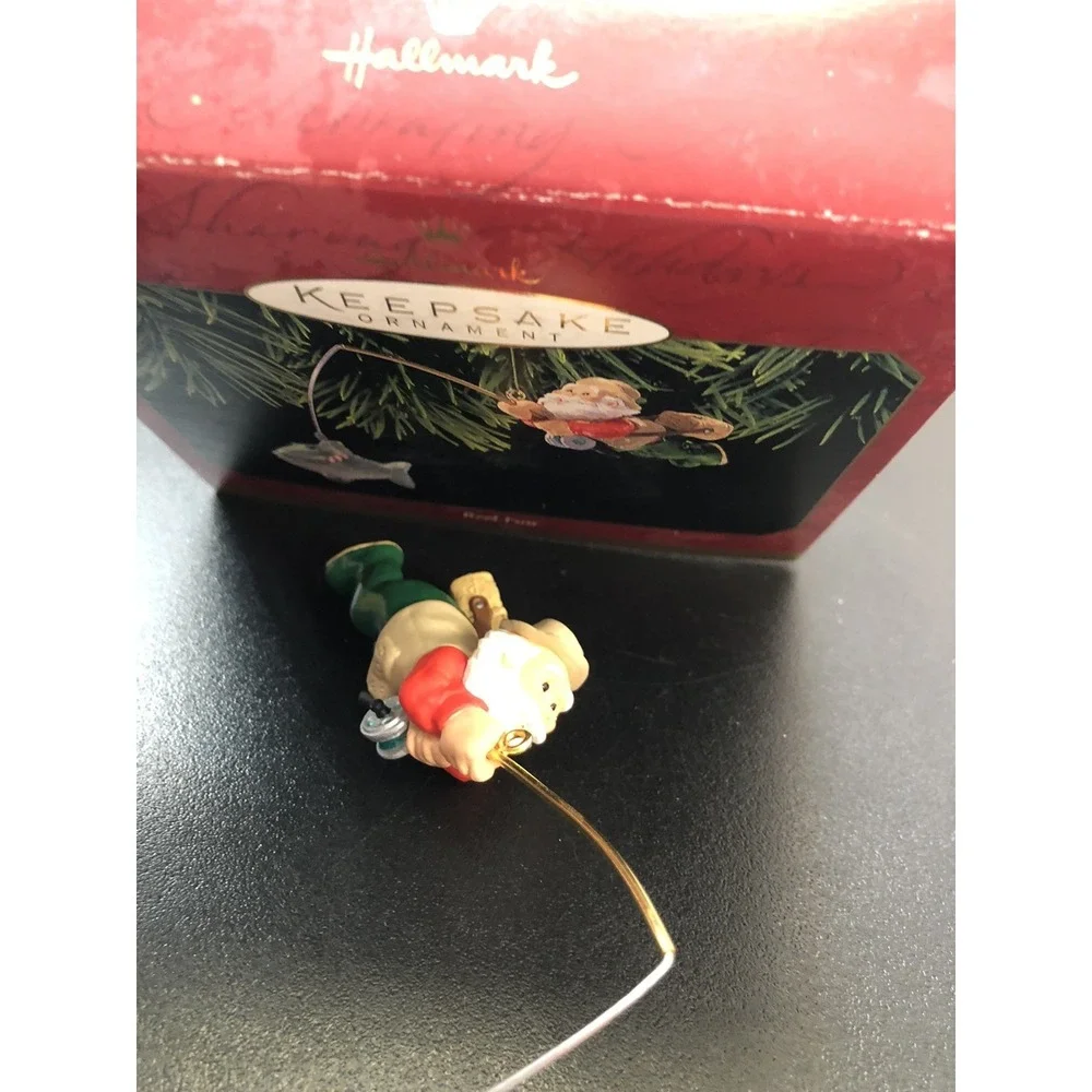 1999 Hallmark Reel Fun Fisherman‎ Santa Christmas Keepsake Ornament NEW
